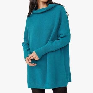 Free People Ottoman Teal Cozy Sweater
